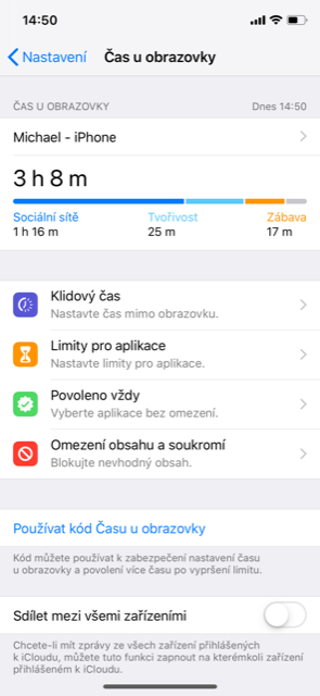 iphone screen time summary