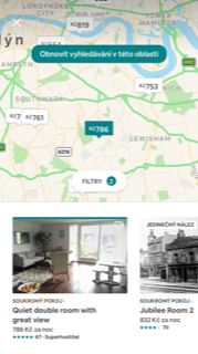 london room listing map