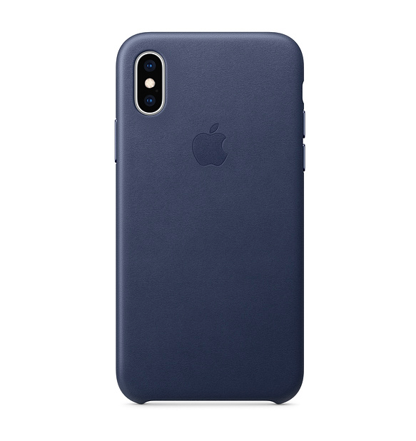navy leather phone case