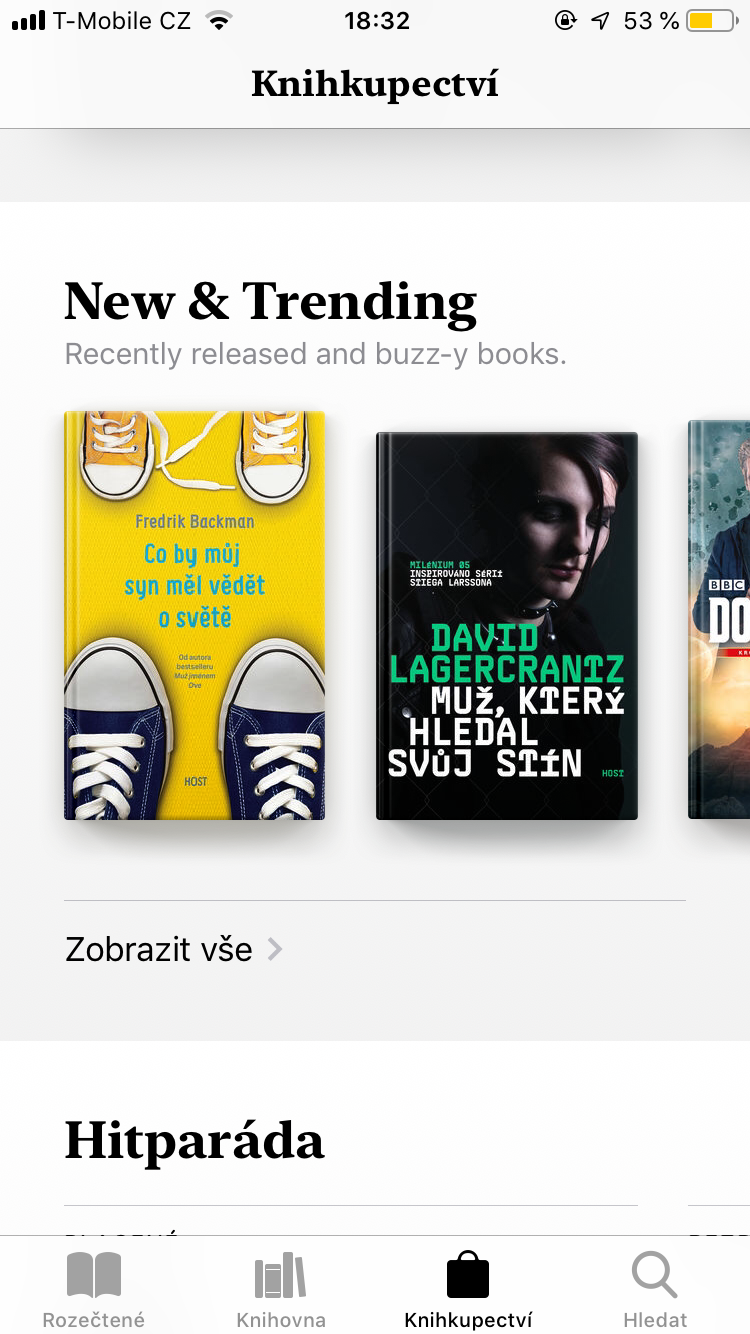 new and trending books section