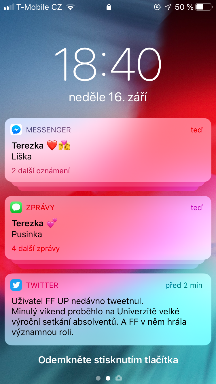 phone notifications screen