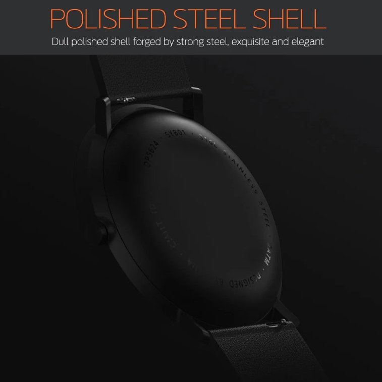 polished steel watch shell