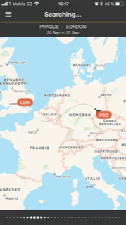 prague london map search