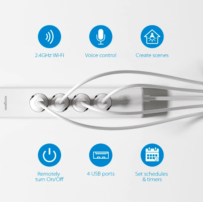 smart power strip with icons