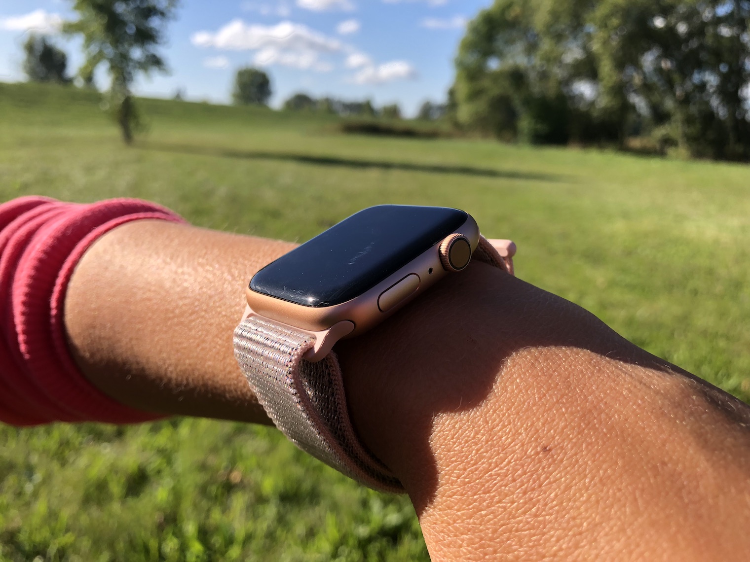 smartwatch closeup side view