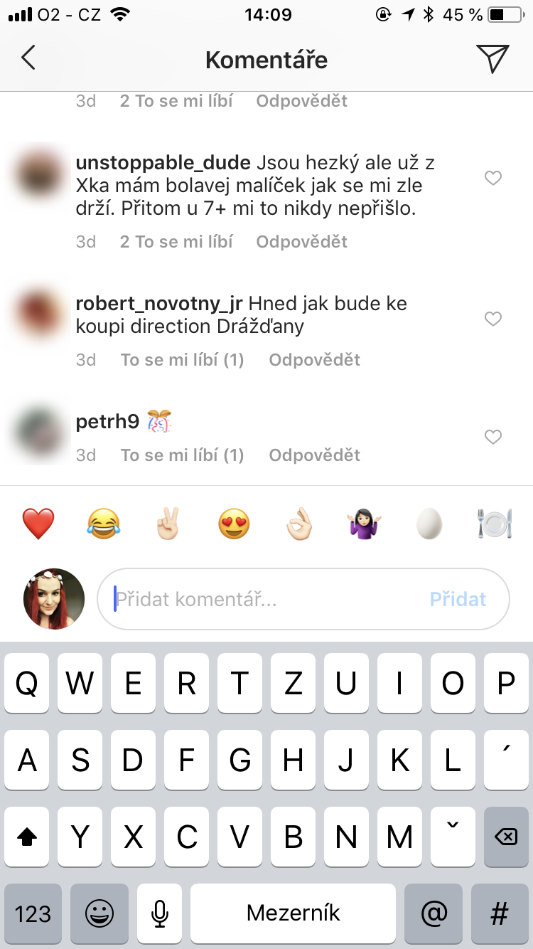 social media comments section