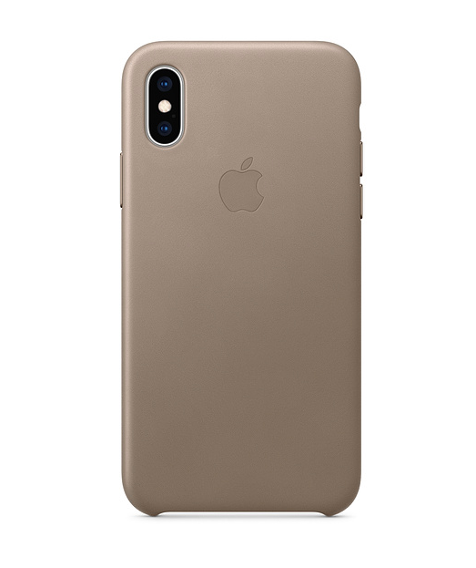 taupe leather phone case