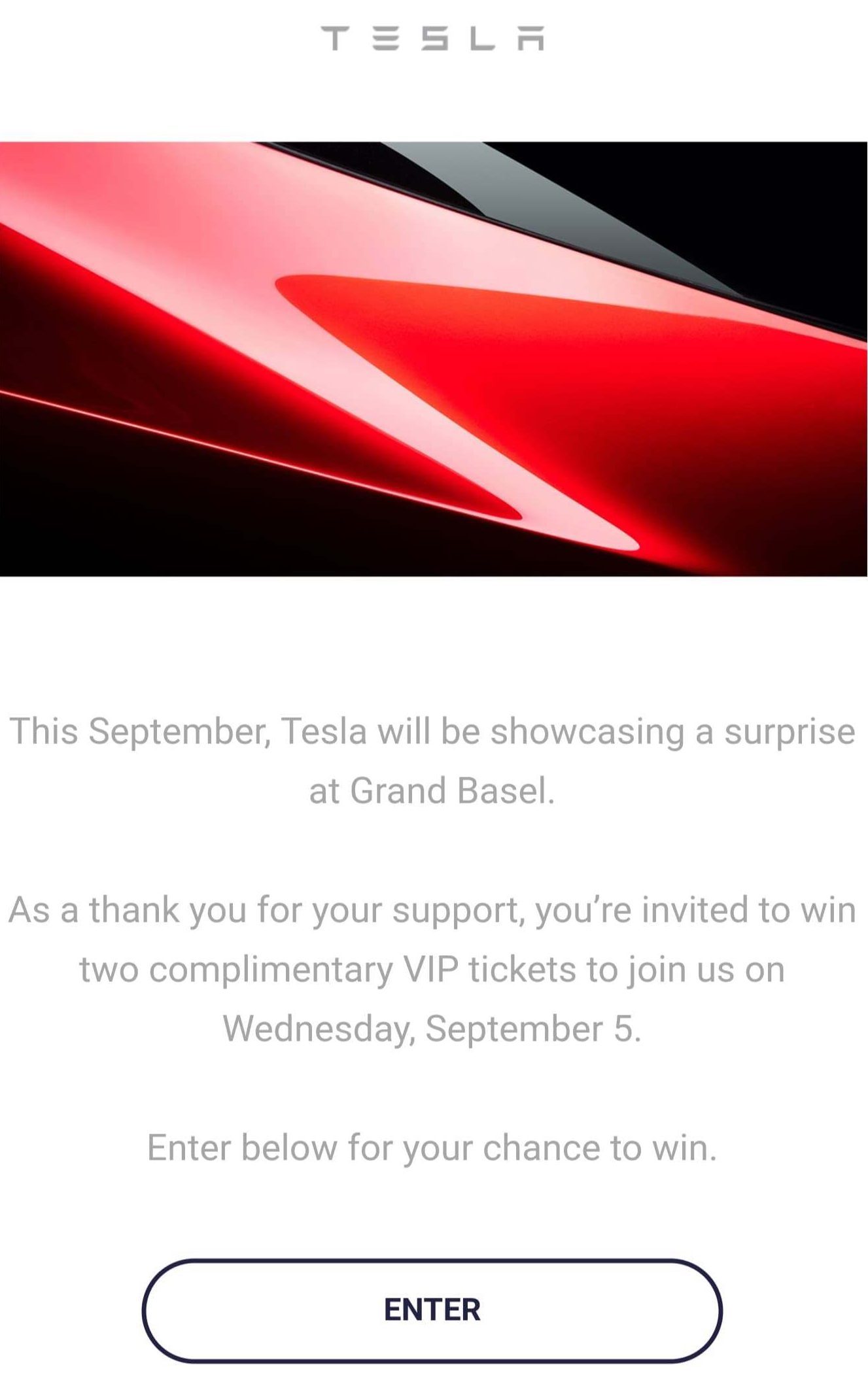 tesla event invitation