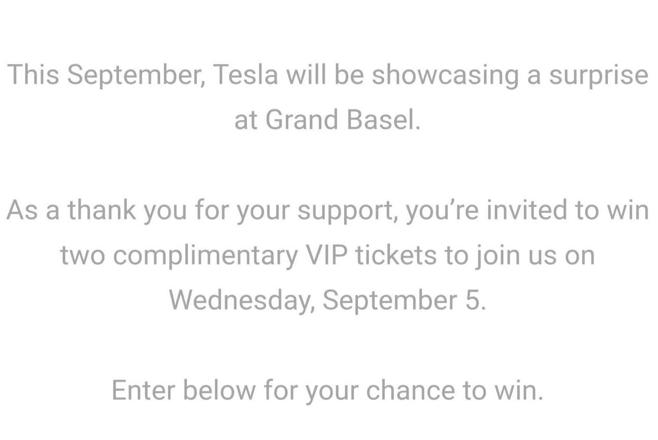 tesla vip ticket invitation