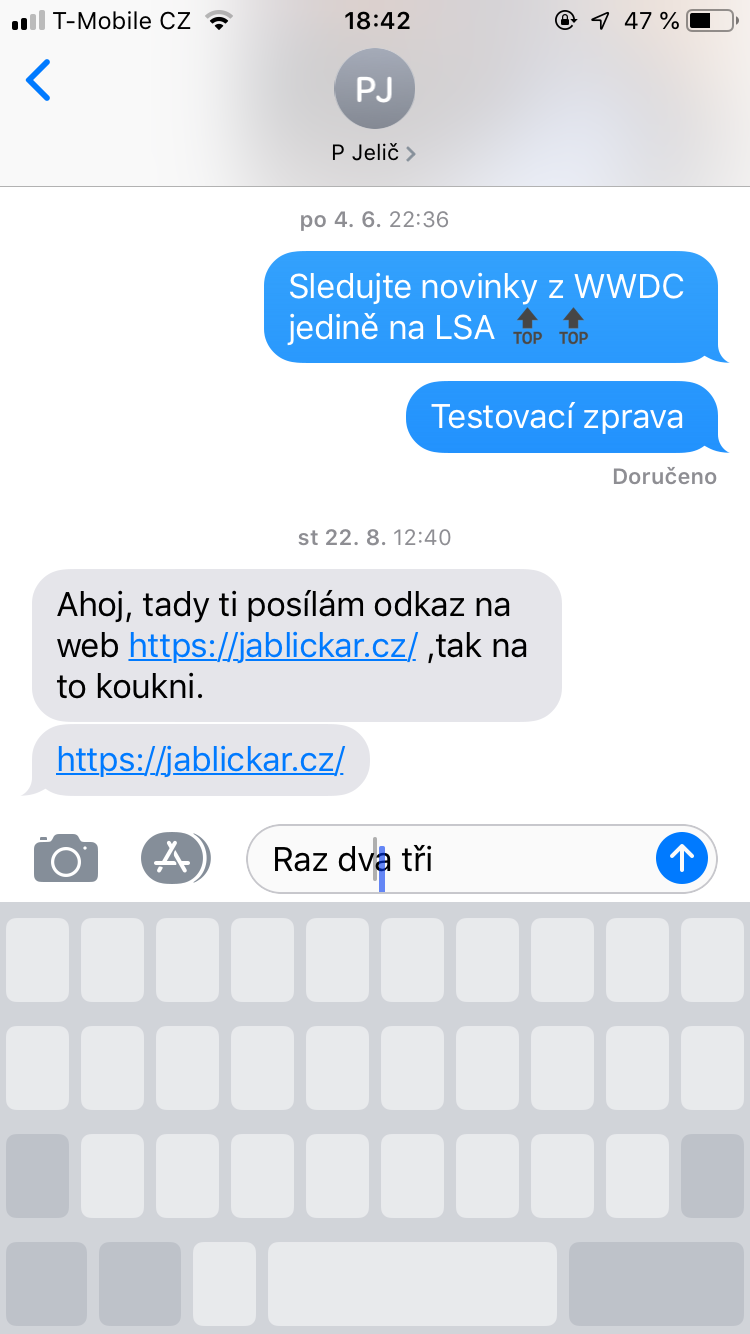 text message conversation