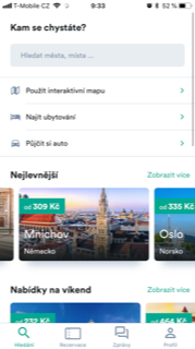 travel app destination search