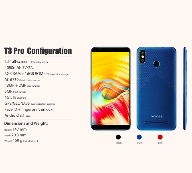 vernee t3 pro configuration