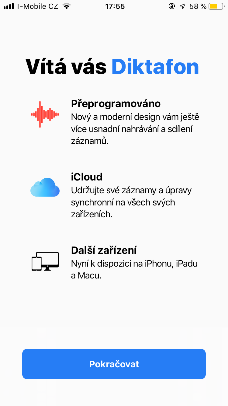 voice recorder app welcome screen