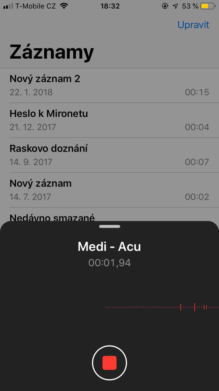 voice recording in progress