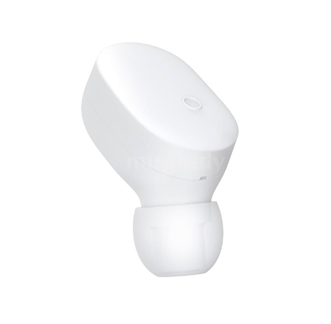 white earbud side view