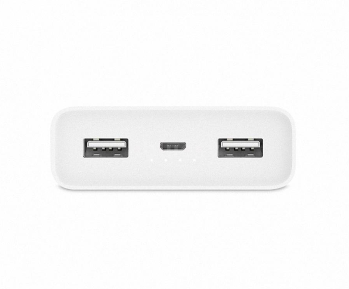 white power bank usb ports