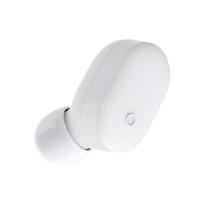 white wireless earbud