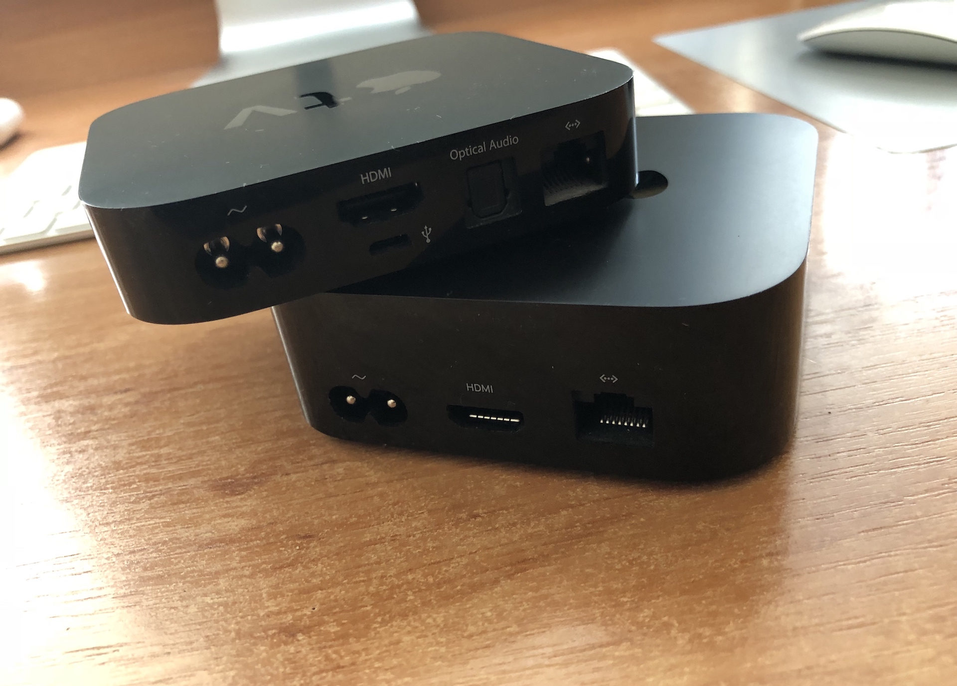 apple tv boxes back view