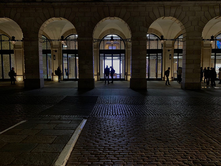 arched walkway silhouettes