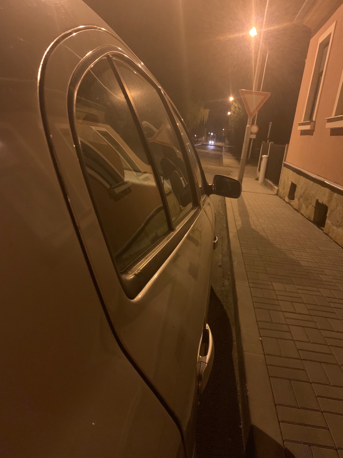 car parked at night