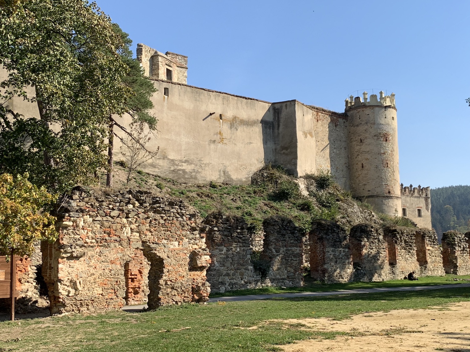 castle wall and tower