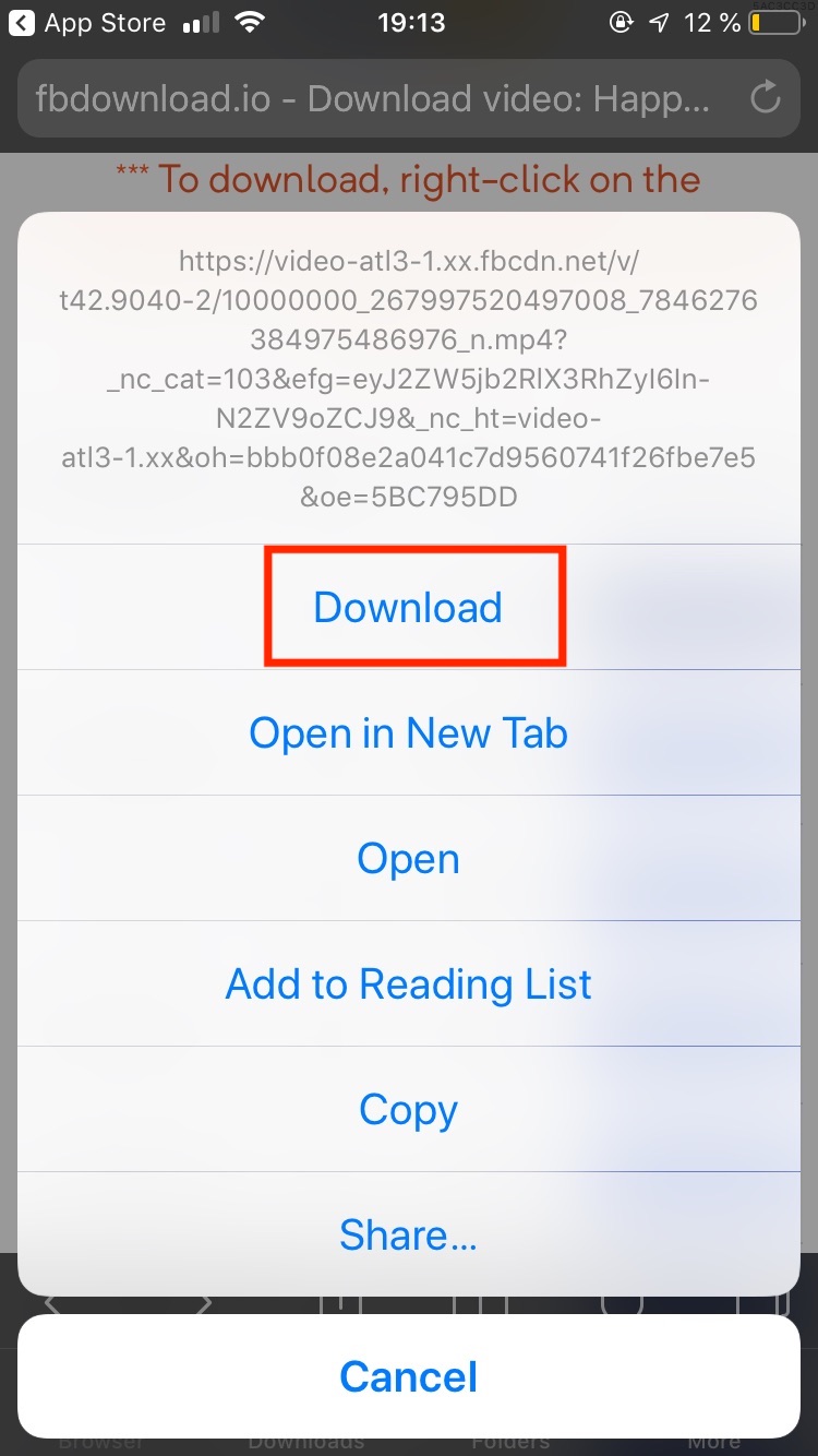 Jak stáhnout libovolné video z iOS aplikace Facebooku do iPhonu Letem