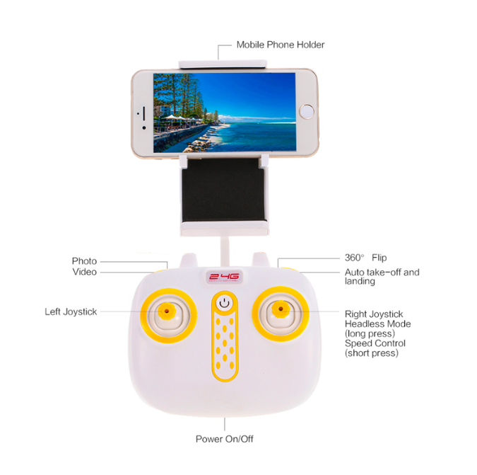 drone controller with phone