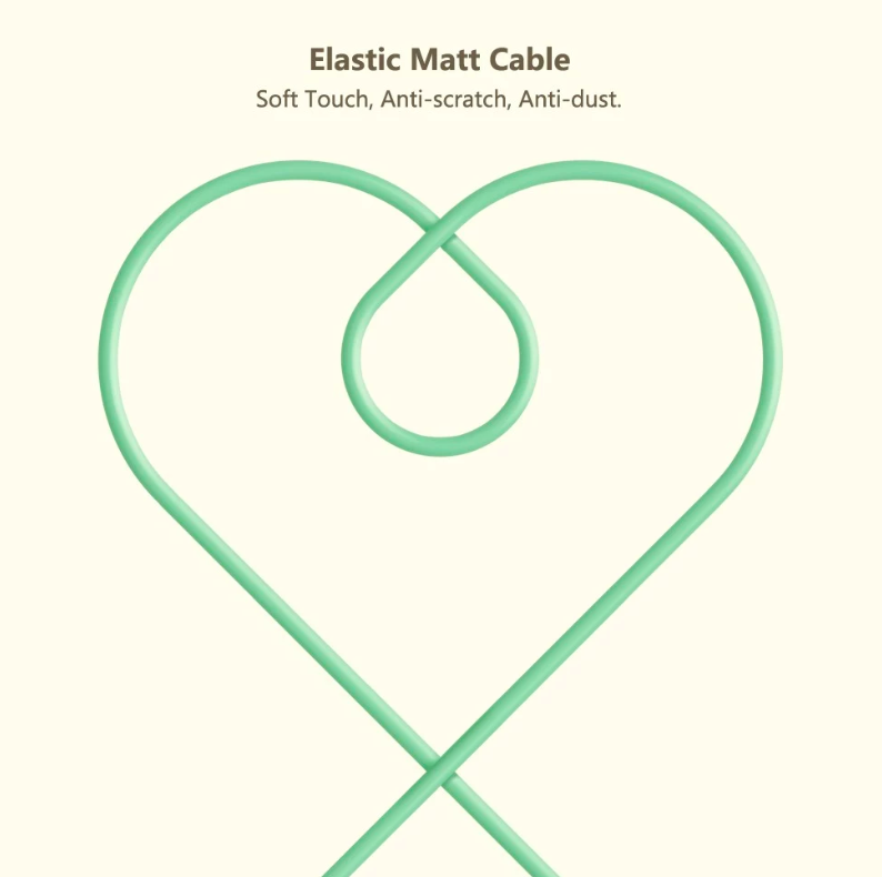 elastic matt cable heart shape