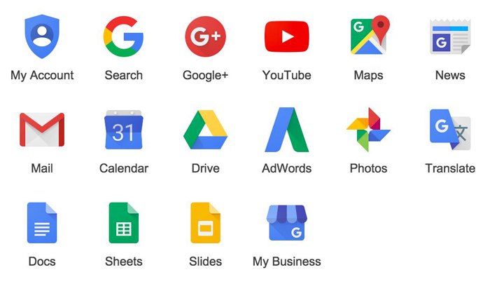 google app icons