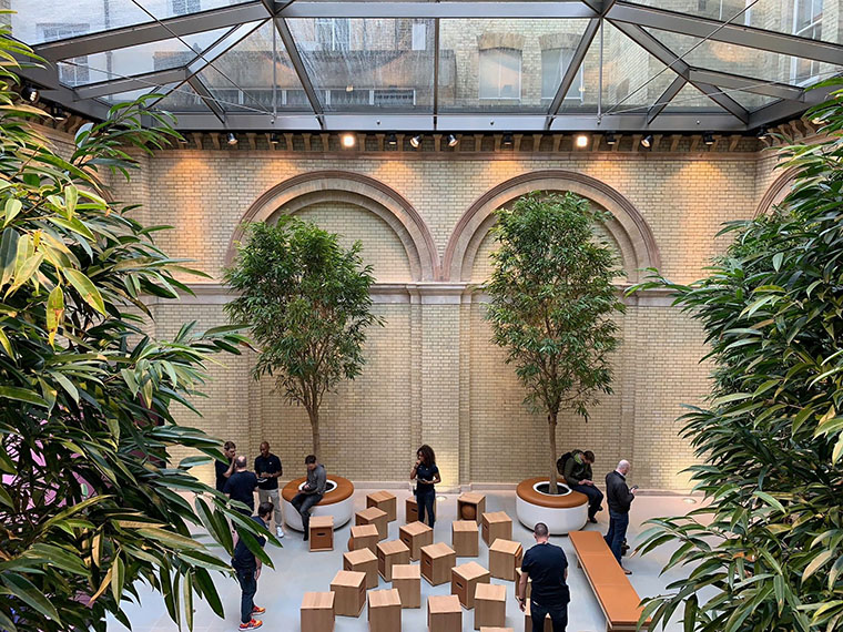 indoor gathering wooden seats