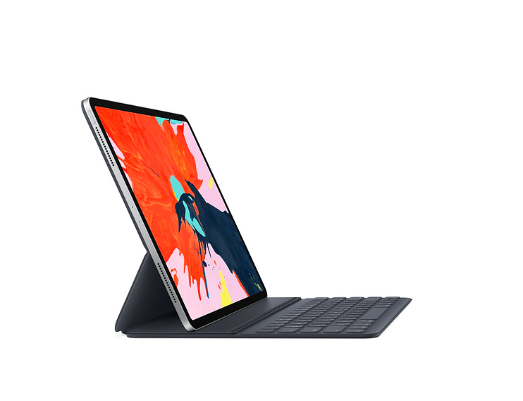 ipad pro with keyboard side view