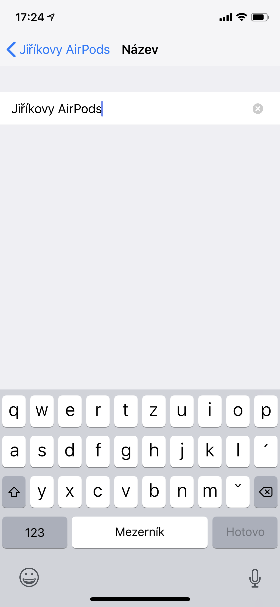 iphone airpods rename