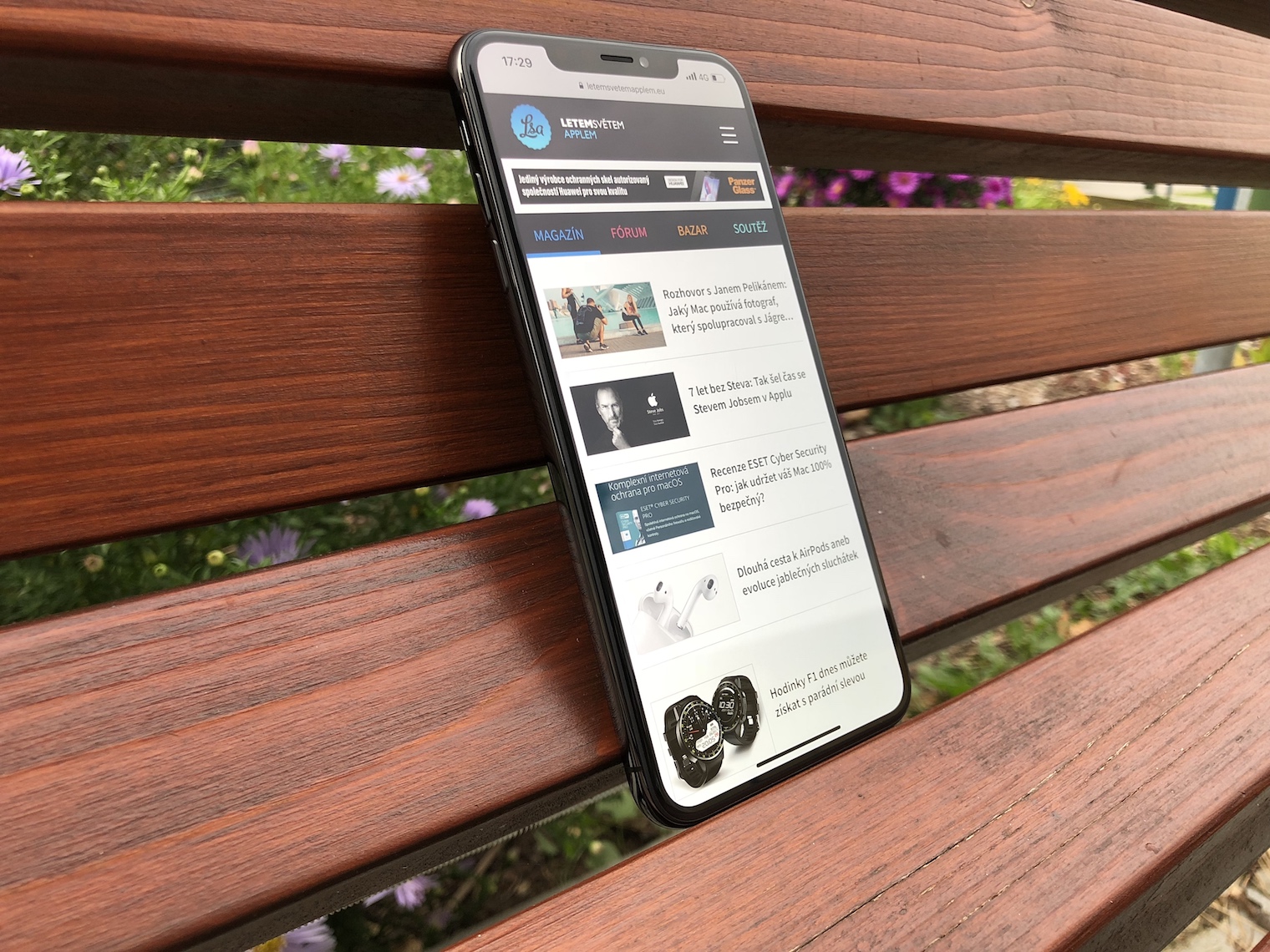 iphone on bench side view iphone on bench side view