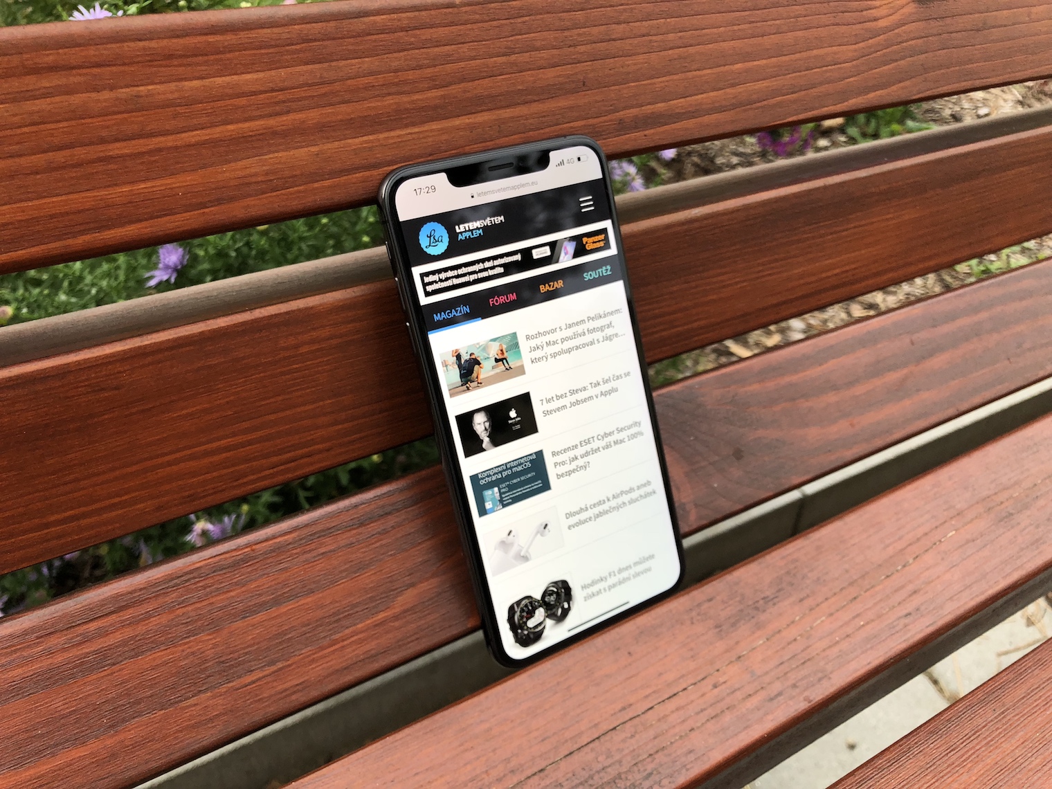 iphone on bench with screen on iphone on bench with screen on