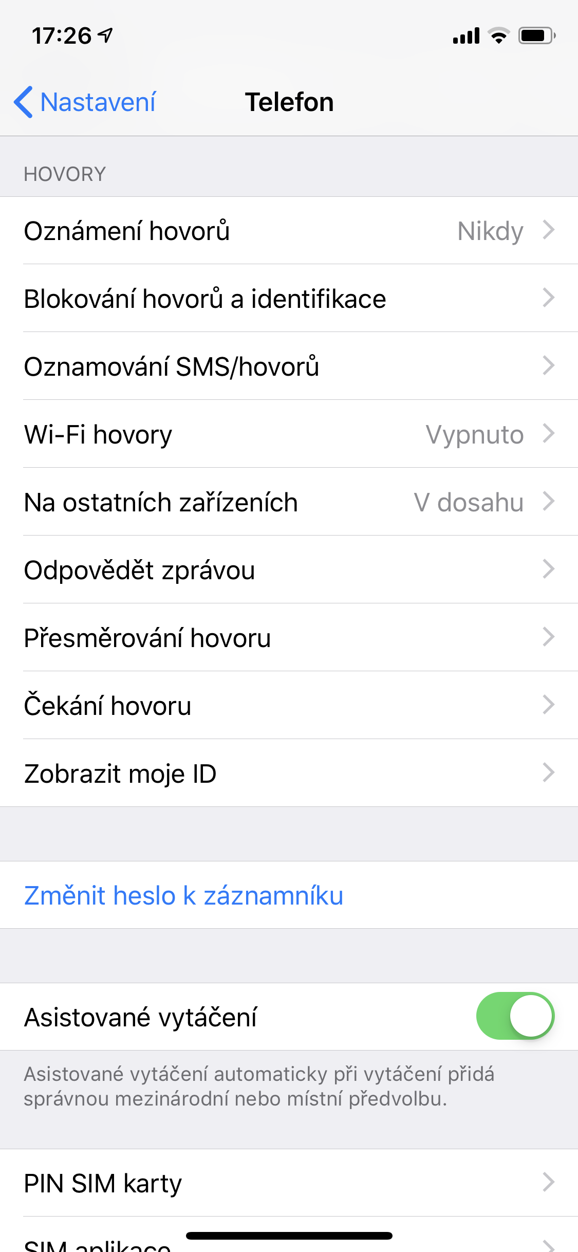 iphone phone settings