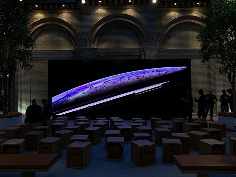 large screen display indoors