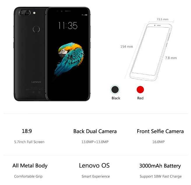 lenovo s5 specs