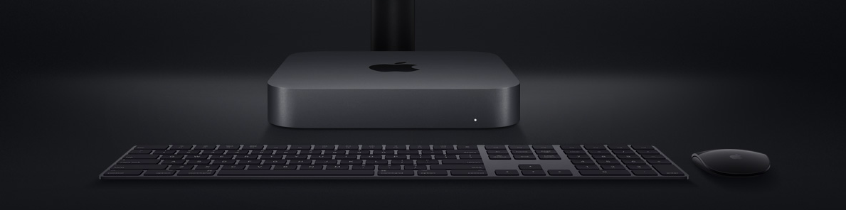 mac mini with keyboard