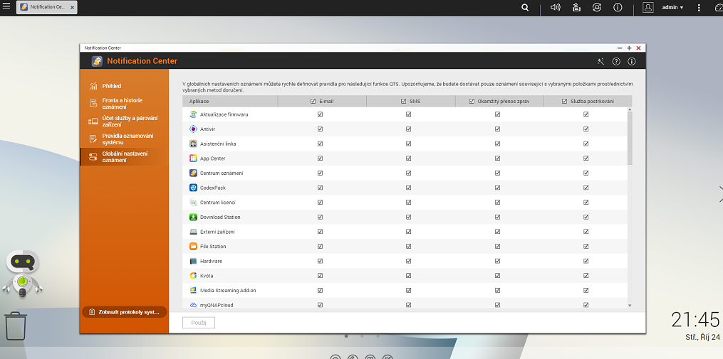notification center language settings