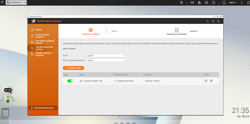 notification center push notifications
