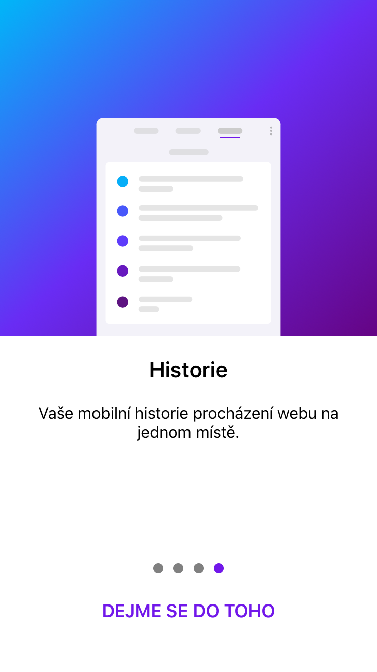 opera touch history screen