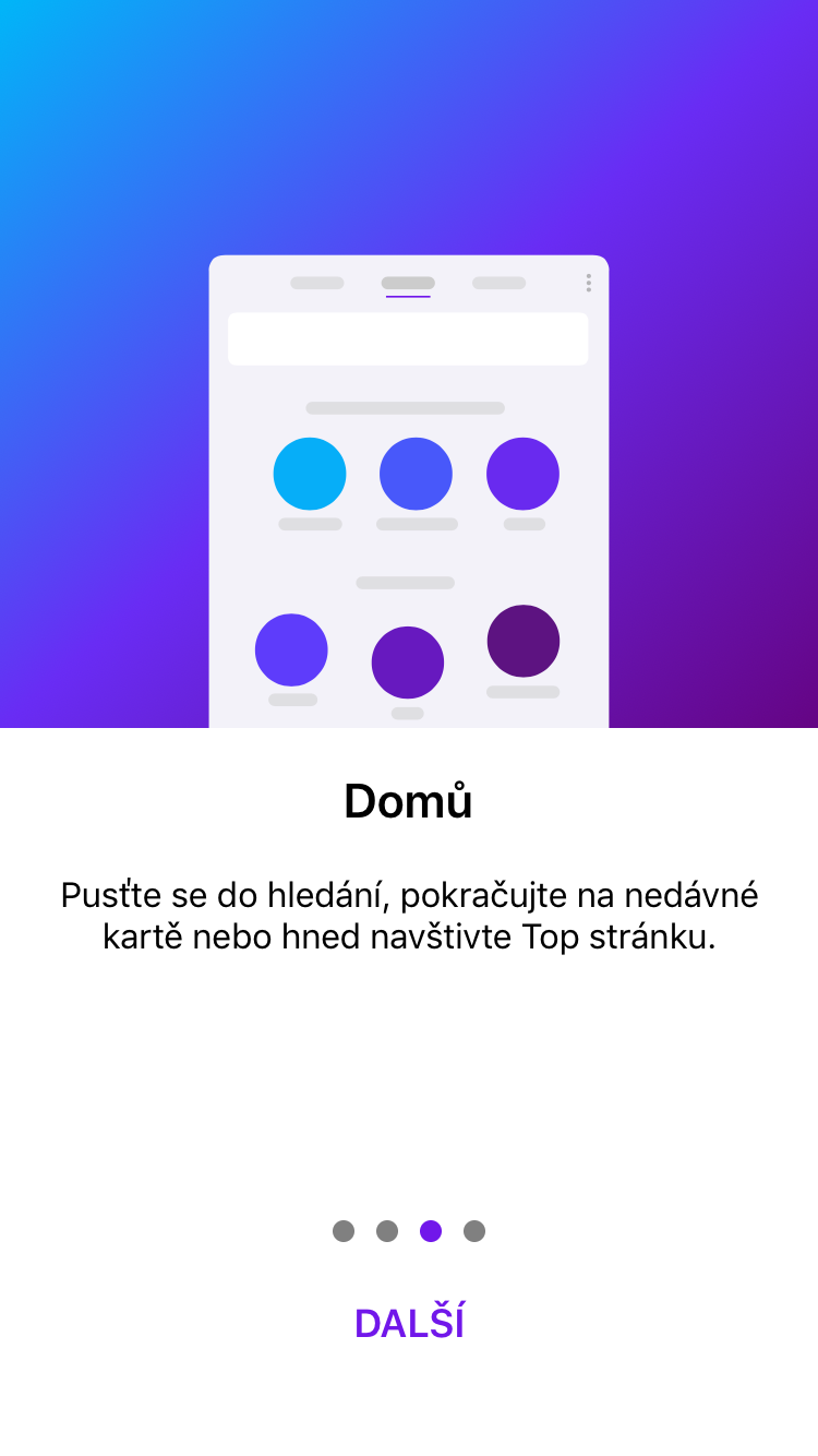 opera touch home screen