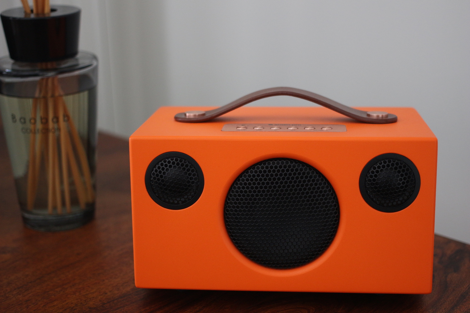 orange portable speaker