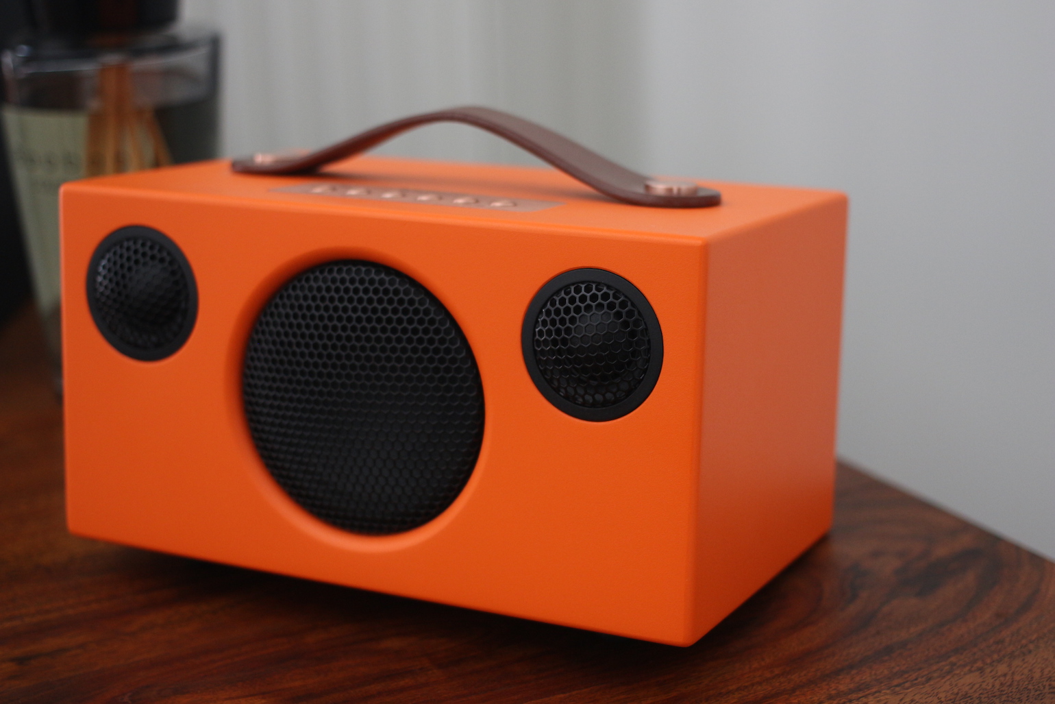 orange speaker angle view