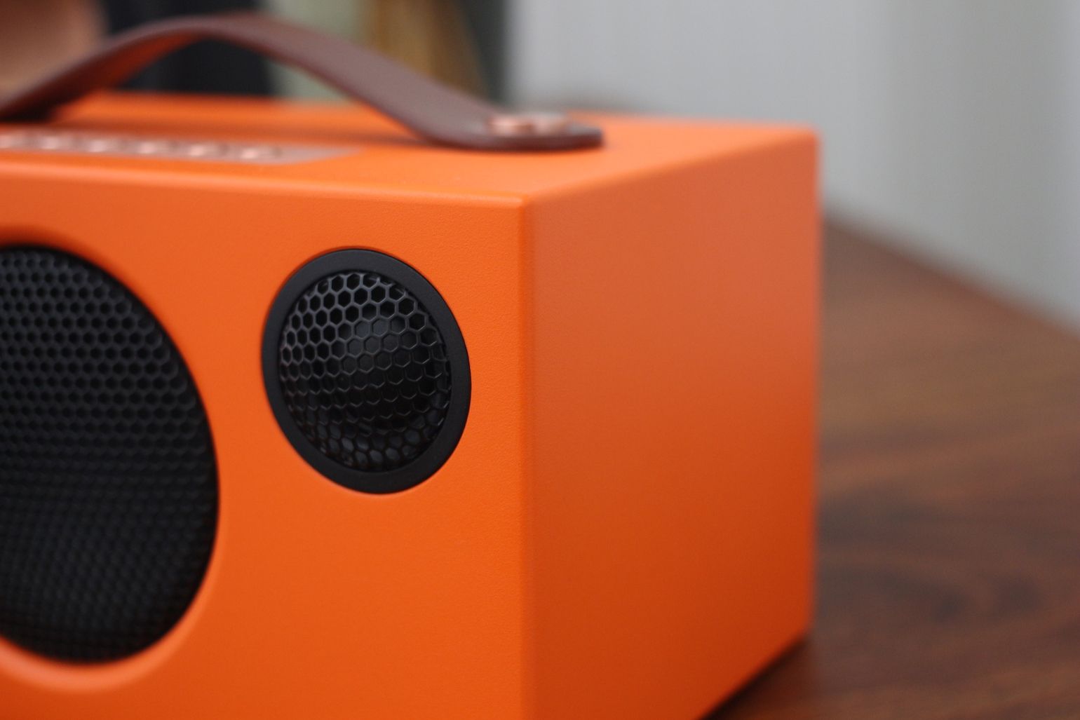 orange speaker detail