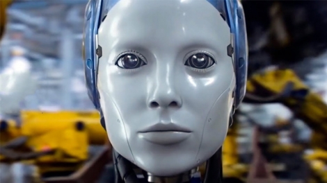 robot face closeup