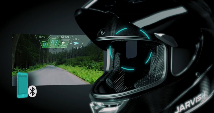 smart helmet hud display