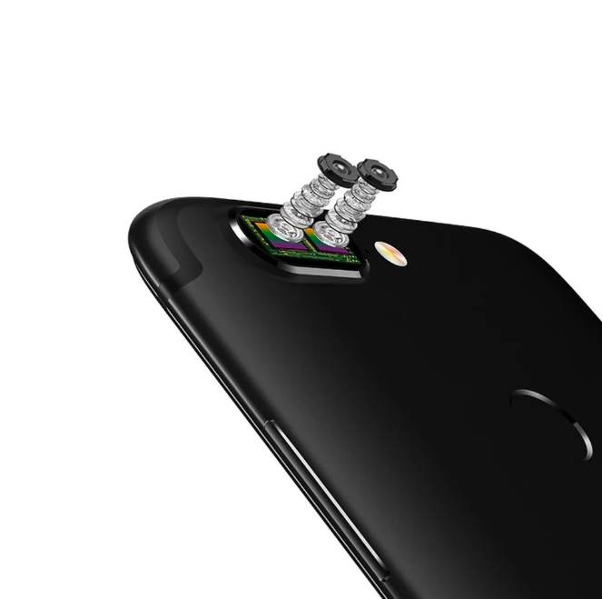 smartphone camera lens closeup