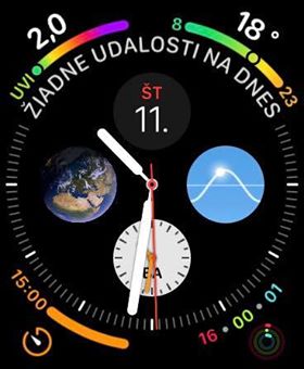 smartwatch interface earth view