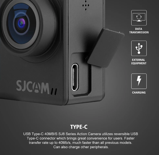 action camera usb type c